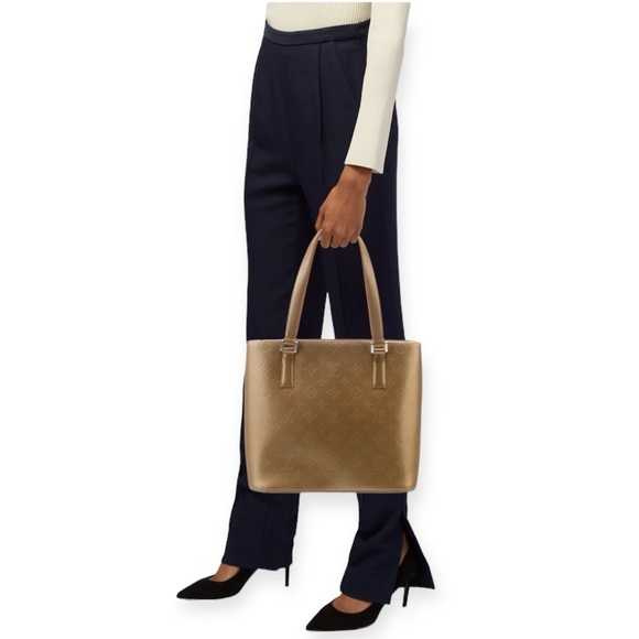 LOUIS VUITTON Vernis Stockton Tote Golden Bronze LV Bag - Picture 3 of 16
